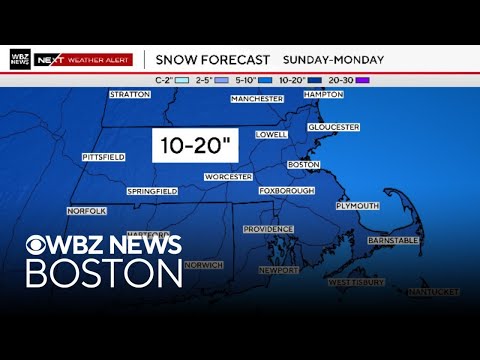 Massive winter storm could bring 20 inches of snow to Boston and northeast, forecast maps show