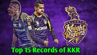 KKR Records | Top 15 Records of KKR | Kolkata Knight Riders| IPL Records | Cric Comment
