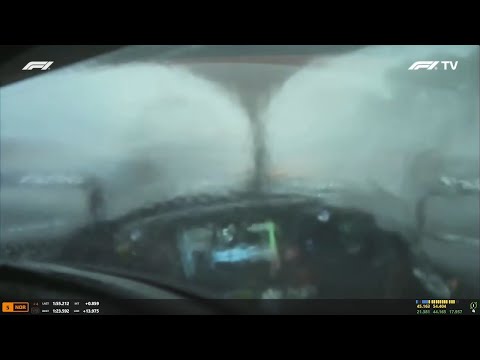 2024 Brazilian GP Lando Norris Visor-Cam Bad Visibility in the rain