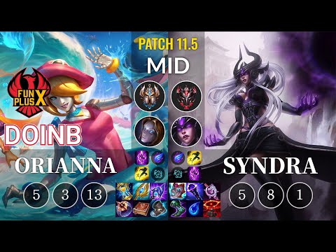 FPX Doinb Orianna vs Syndra Mid - KR Patch 11.5