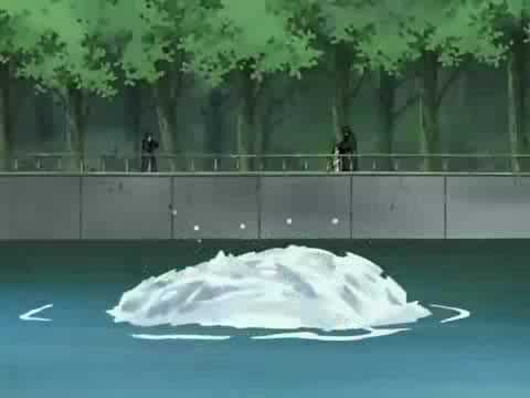 Kisame e Kakashi - Suiton, suikoudan no jutsu