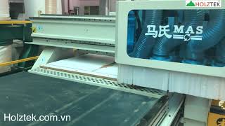 BỌ MÁY CNC NESTING nhiều đầu gia công ván công nghiệp Holztek