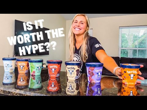 Fairlife Light Ice Cream TASTE TEST!! 7 Different Flavors