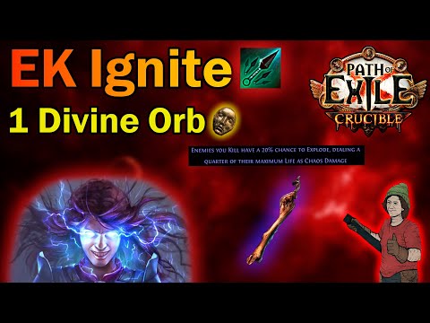 Ignite Ethereal Knives Elementalist - 1 Divine Build | Path of Exile Crucible [3.21]