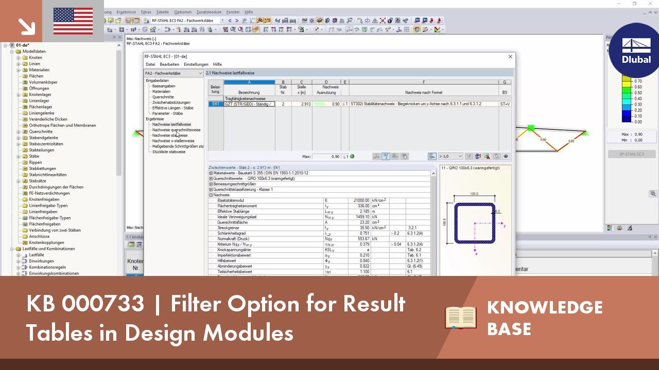 KB 000733 | Filter Option for Result Tables in Design Modules