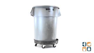 Rubbermaid FG265500GRAY BRUTE 55 Gallon Gray Round Trash Can