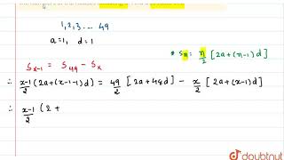 The houses of a row are numbered consecutively from 1 to 49. Show | Class 10 MATH | Doubtnut