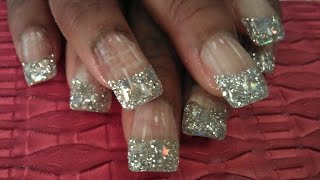 HOW TO SILVER GLITTER STAR NAILS PART 1