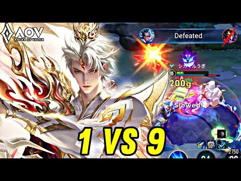 AOV : BILLOW GAMEPLAY | 1 VS 9 - ARENA OF VALOR LIÊNQUÂNMOBILE ROV