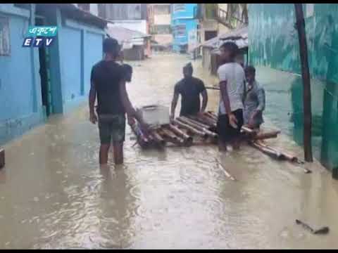 ভারি বর্ষণ আর উজানের ঢলে বাড়ছে নদ-নদীর পানি