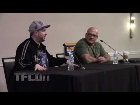 Bumblebee Movie Shockwave & Transformers Prime Shockwave w/ Voice Actors Jon Bailey & David Sobolov.