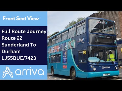Full Route Journey | Arriva North East Route 22 - Sunderland to Durham | LJ55BUE/7423