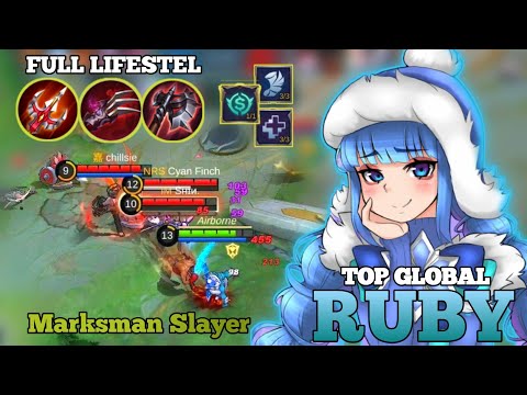 Ruby MVP Offlane - Ruby Queen Of Lifestel 1 Vs 3 - Top 8 Global - By Marksman Slayer - MLBB