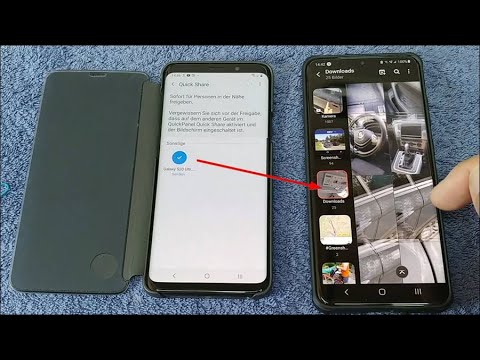Handy Fotos übertragen zu einem Anderen Smartphone mit QuickShare Samsung. Daten Dateien