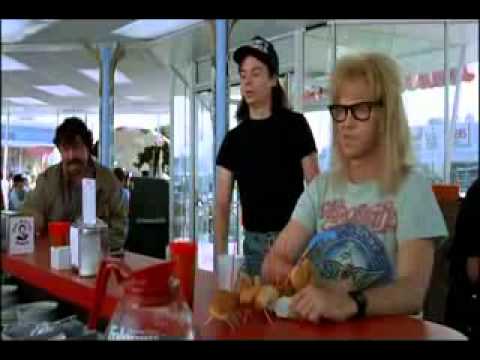 Wayne's World Donut Head man scene