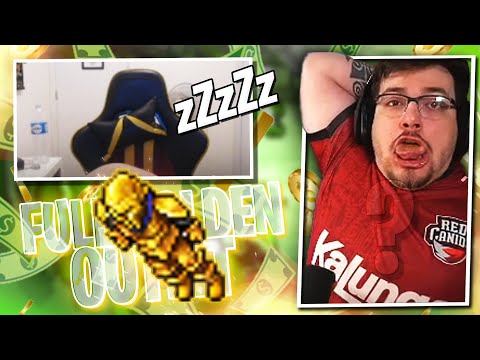 DRUNK STREAM AND SLEEPING LIVE!! ADVANCED TO 1300! and BUYING GOLDEN OUTFIT🤑 #TibiaFerumbrinha🧙