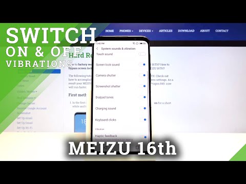 How to Operate Vibration Options in Meizu 16th - Disable/Enable Vibrations