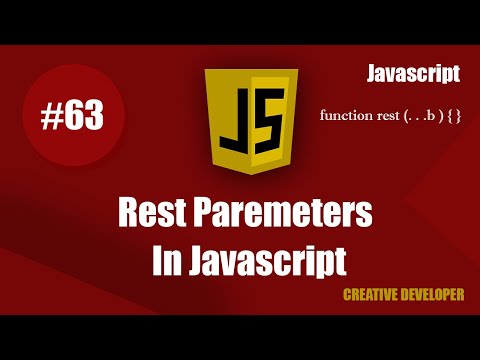 Rest Parameter In Javascript Javascript Tutorial Advance Javascript Web Design Full Course