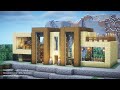 Minecraft : Modern House Tutorial ｜How to Build a Wooden House in Minecraft #265