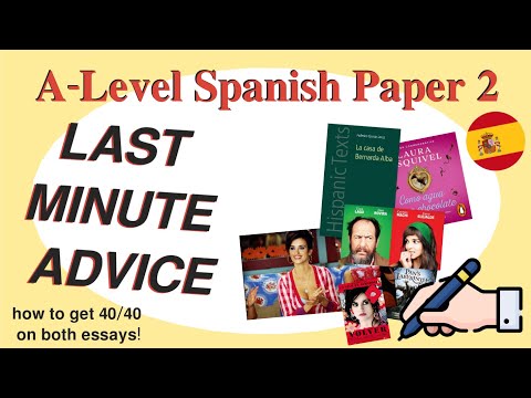 Last Minute Tips: A Level Spanish Paper 2 (2024)