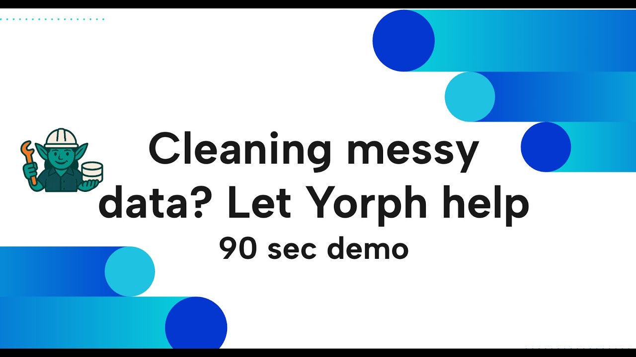 Clean and transform your data with Yorph