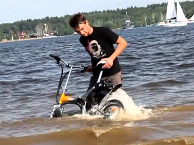 Электрический велосипед Eltreco TT на воде