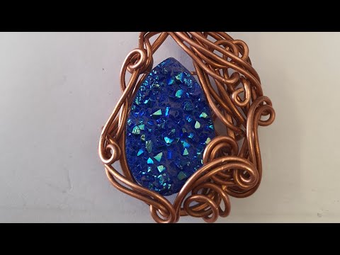 Easy Etherial Flowing Druzy Wirework Pendant Tutorial