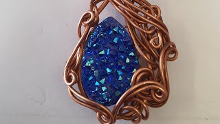 Easy Etherial Flowing Druzy Wirework Pendant Tutorial