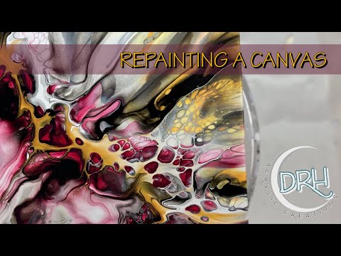 #150. REPAINTING A CANVAS | Acrylic Pouring for Beginners