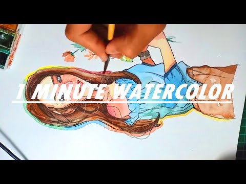 1 MINUTE TIMELAPSE WATERCOLOR - Bert Lown's Orch