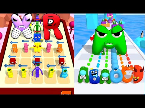 Merge Alphabet Dino Run Vs Merge Number Cube Battle, Alphabet Lore, Number Lore, Merge Battles ⭐