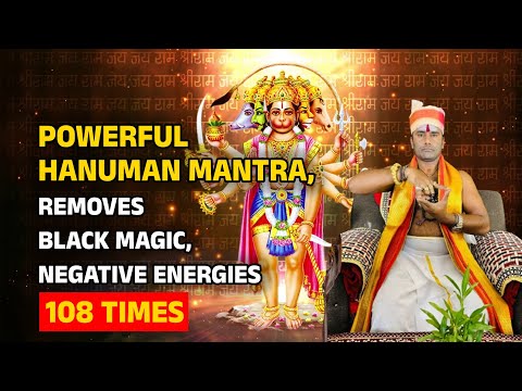 Powerful Hanuman Mantra 108 Times – Remove Black Magic & Negative Energy | Listen Daily 🔥