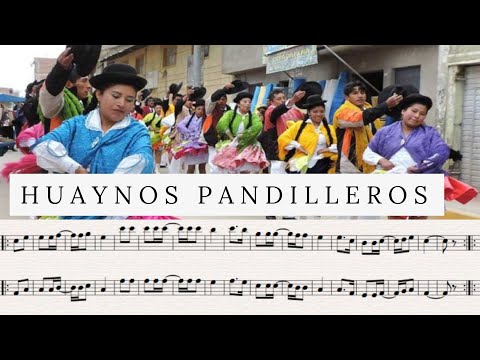 mix huayno pandillero partitura trompeta -saxo alto