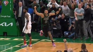 [高光] 青賽Jayson Tatum 轉身上籃絕殺籃網