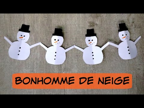 Guirlande Papier BONHOMME DE NEIGE !