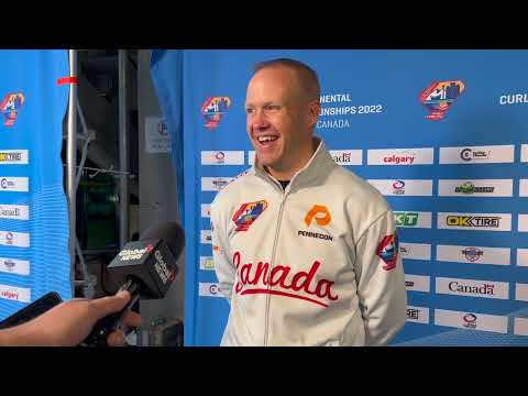 Media Scrum - Men's Gold Medal - Pan Continental Curling Championships 2022