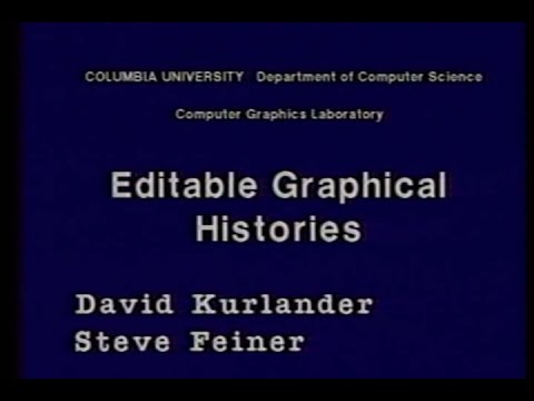Graphical Editing by Example: A Demonstration. David Kurlander. Columbia University. 1992.