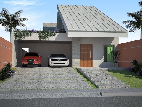 projeto casa terrea mezanino 10x30 150m2 moderna