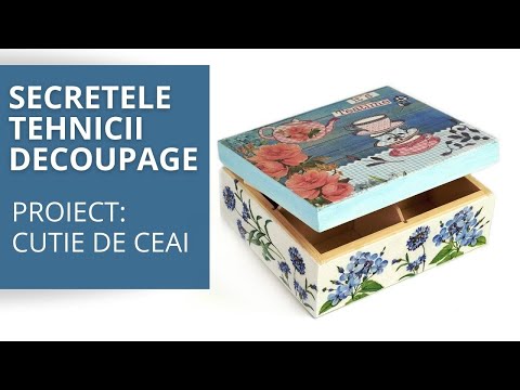 , title : 'Secretele tehnicii decoupage / Tehnica servetelului / Cutie de ceai'