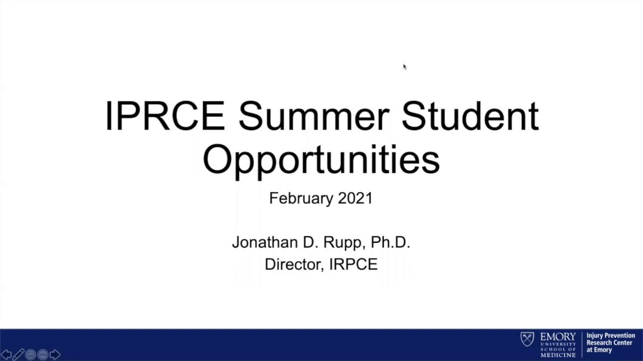 IPRCE Summer Student Opportunities