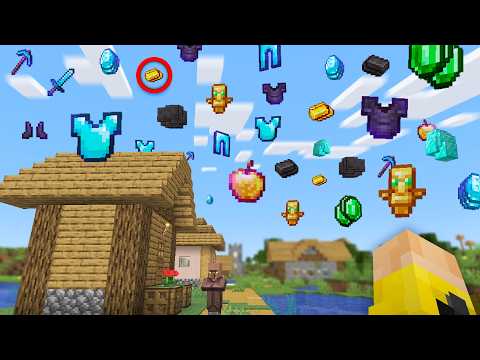 Minecraft, But It Rains Random OP Items..