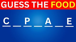 Guess the Food from Missing Letters Challenge | Fun Food Quiz Game 🍔🍕🍉
