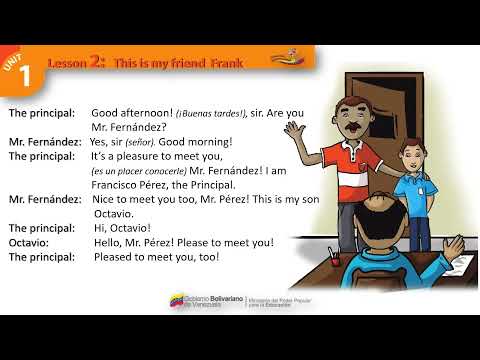 MY FIRST VICTORY - Inglés Primer Año / Lesson 2 (C-D): This is my friend Frank.