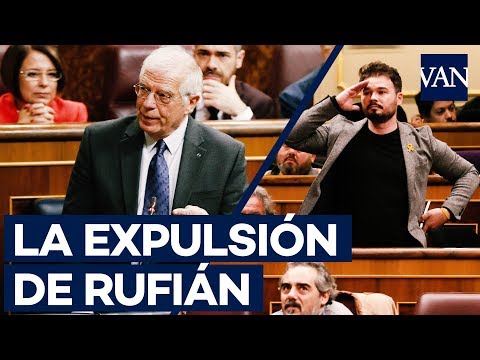 La EXPULSIÓN COMPLETA de Rufián del Congreso