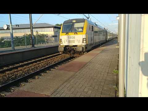 Intercity train at 160 kmh through station