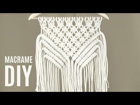 DIY Macrame Wall Hanging Leaves with Flower