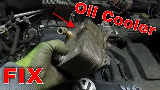 How to replace the Oil Cooler on a VW Atlas when there is Oil in the Coolant fix before major damage