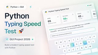 Python Typing Speed Test Project with GUI 🚀 | Beginner to Advanced Pyt