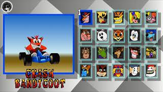 Crash Team Racing Nitro Fueled Characters in PS1 Style.