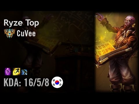 Ryze Top vs Ekko - CuVee - KR Challenger Patch 6.8